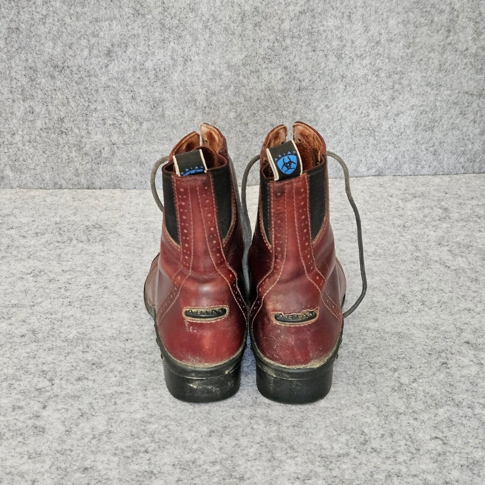 Ariat Heritage Paddock Boots Womens 7B Burgundy Leather Lace Up Cap Toe - Picture 4 of 11